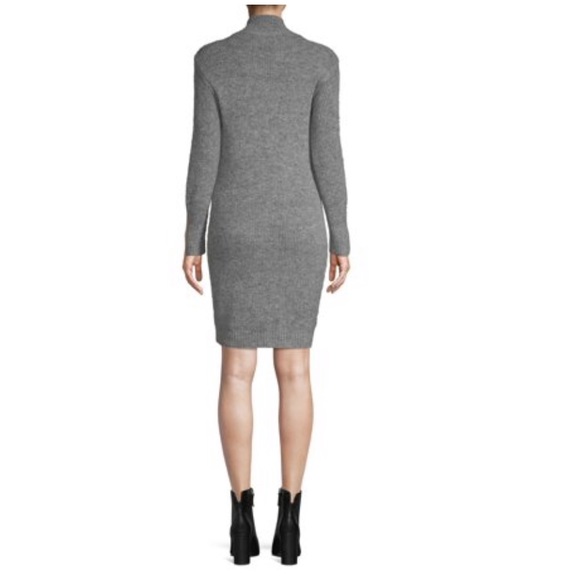 NWT Gray Sweater Dress with Mock Neck Size L - Picture 2 of 6